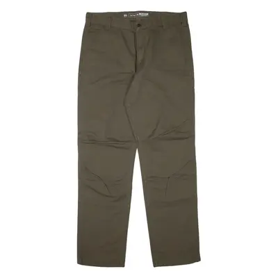 CARHARTT Workwear Mens Trousers Green Relaxed Tapered W35 L34