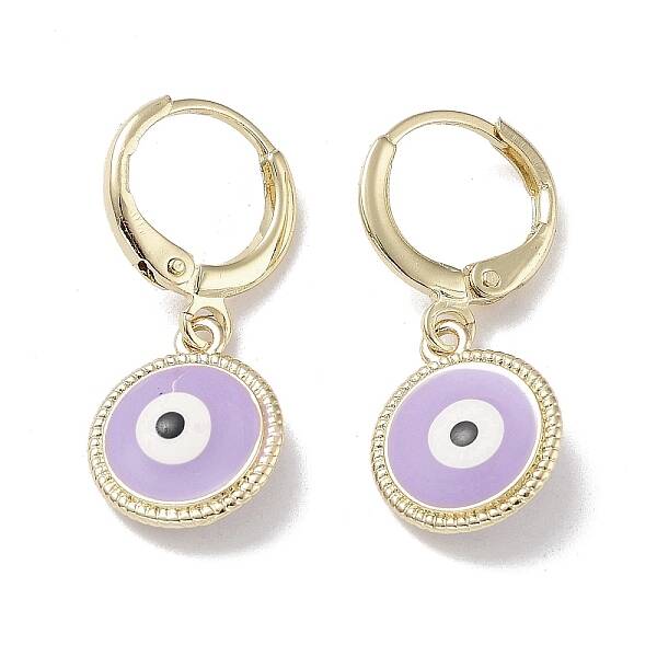 Real 18K Gold Plated Brass Dangle Leverback Earrings