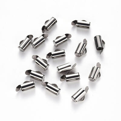 Tarnish Resistant 304 Stainless Steel Slide On End Clasp Tubes