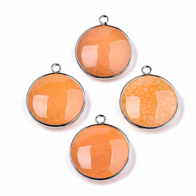 Natural Crackle Agate Pendants