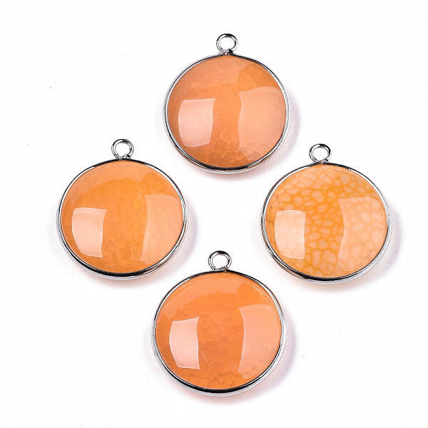 Natural Crackle Agate Pendants