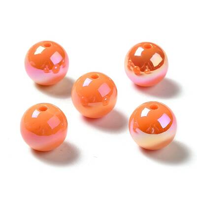 UV Plating Rainbow Iridescent Acrylic Beads