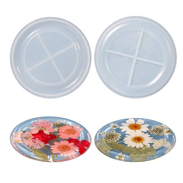 DIY Flat Round Cup Mat Silicone Molds