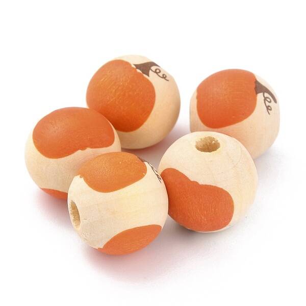 Autumn Theme Natural Wooden Beads