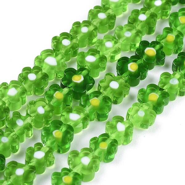 Handmade Millefiori Glass Bead Strands