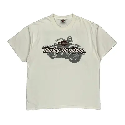 Nags Head, North Carolina Harley Davidson Graphic T-Shirt - XL White Cotton