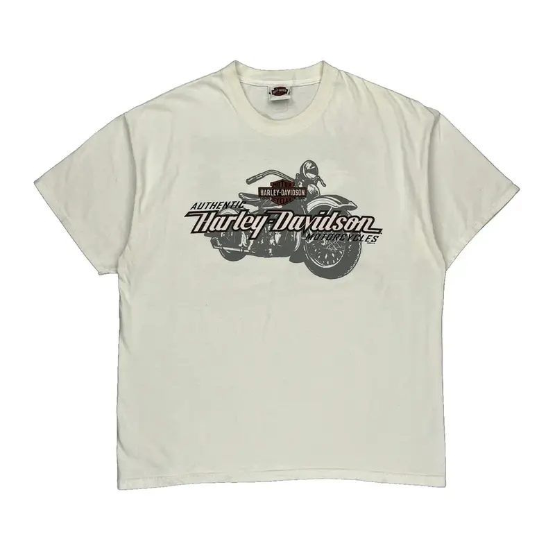 Nags Head, North Carolina Harley Davidson Graphic T-Shirt - XL White Cotton