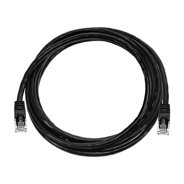 2139 Monoprice Cat5e Ethernet Patch Cable Snagless RJ45 Stranded 350MHz UTP Pure Bare Copper Wire 24AWG 7ft Black