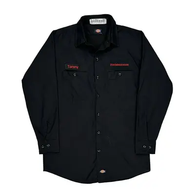 Hendrickson Dickies Shirt - Large Black Cotton | Size: large
