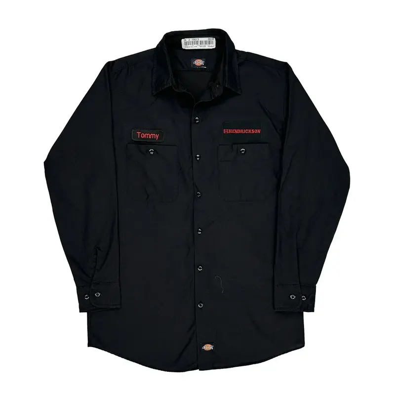 Hendrickson Dickies Shirt - Large Black Cotton | Size: large