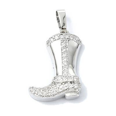 Rack Plating Brass Pave Cubic Zirconia Pendants