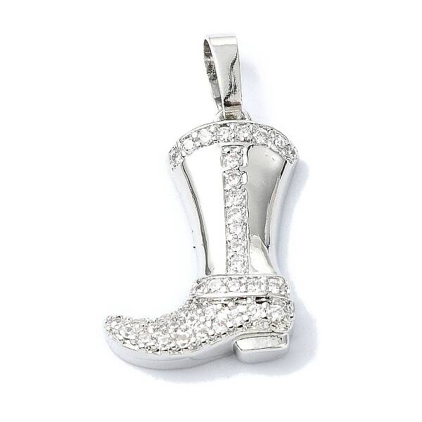 Rack Plating Brass Pave Cubic Zirconia Pendants