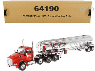 Kenworth T880 SBFA Tandem Day Cab Truck with Pusher Axle and Heil FD9300/DT-C4 Petroleum Tanker Trailer \