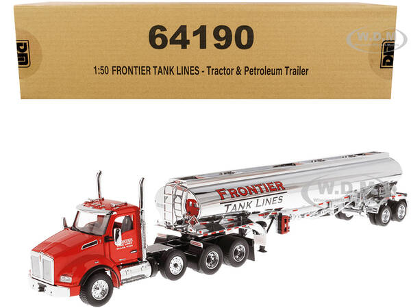 Kenworth T880 SBFA Tandem Day Cab Truck with Pusher Axle and Heil FD9300/DT-C4 Petroleum Tanker Trailer \
