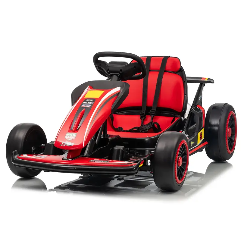 24V Electric Go Kart for Kids Ages 6–12 | High-Speed Drift, Music & Dual Speed Options