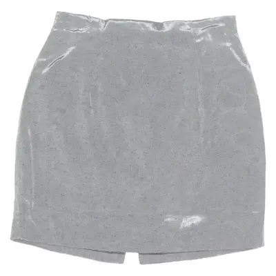 Womens Straight Skirt Grey Short S