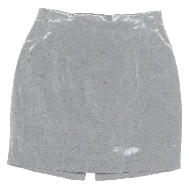 Womens Straight Skirt Grey Short S