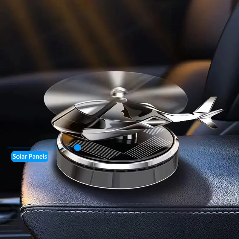 Helicopter Shaped Car Air Fresheners, Solar Helicopter Car Aromatherapy, Rotating Solar Powered Car Freshener for Car Decor, ...