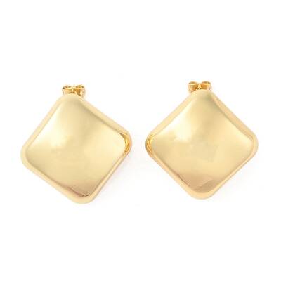 Rack Plating Brass Stud Earrings for Women