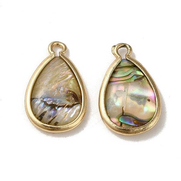 Natural Paua Shell Resin Pendants