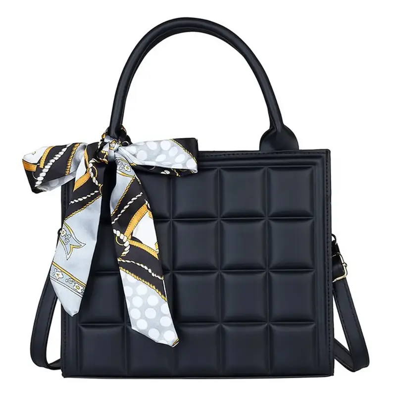 Women Handbag PU Leather Purse Charm Glossy Top-Handle Satchel Tote Fashion Shoulder Bag