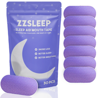 Purple ZZSleep Tape - (30 Strips) Mouth Tape for Rest & Recovery. Prevents Snoring and Improves Nasal Oxygen Intake. Soft Med...