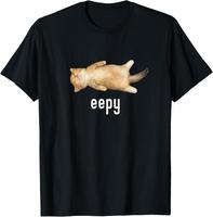 100% Cotton Eepy Cat, Silly Sleepy Cat Meme T-Shirt