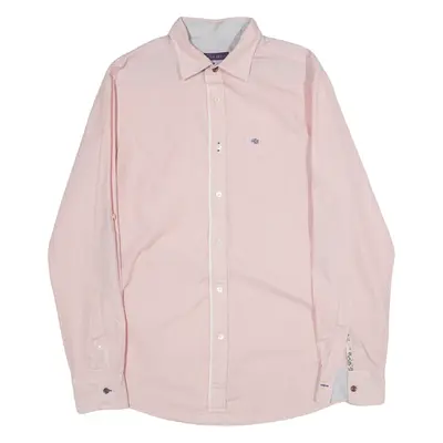 TED BAKER Mens Shirt Pink Striped Long Sleeve M