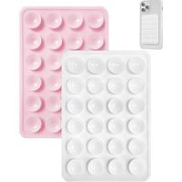 2PCS Silicone Suction Phone Case Mount, Suction Phone Case Mount for iPhone and Android, Hands-Free Mirror Shower Phone Acces...
