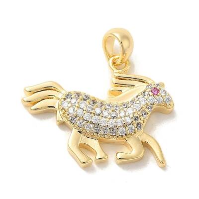 Brass Micro Pave Cubic Zirconia Pendants