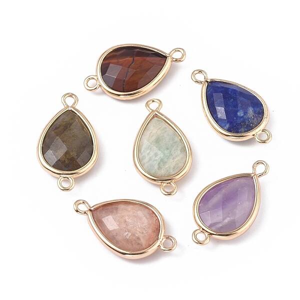 Natural Mixed Gemstone Links connectors