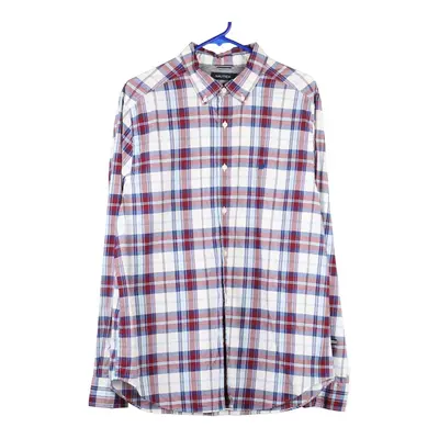Nautica Checked Shirt - Large Red Cotton