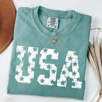 Comfort Colors Distressed USA Svg  Cut File for Cricut T-Shirt, Grunge Patriotic , 4th Of July Svg, God Bless America Svg Sil...
