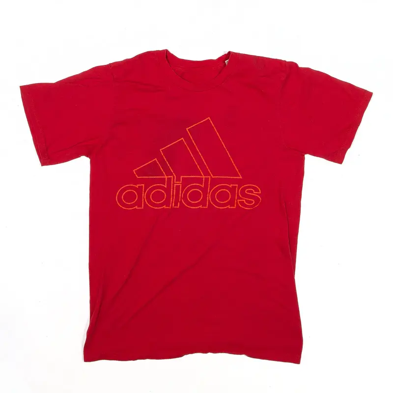 ADIDAS Sports T-Shirt Red Short Sleeve Boys S