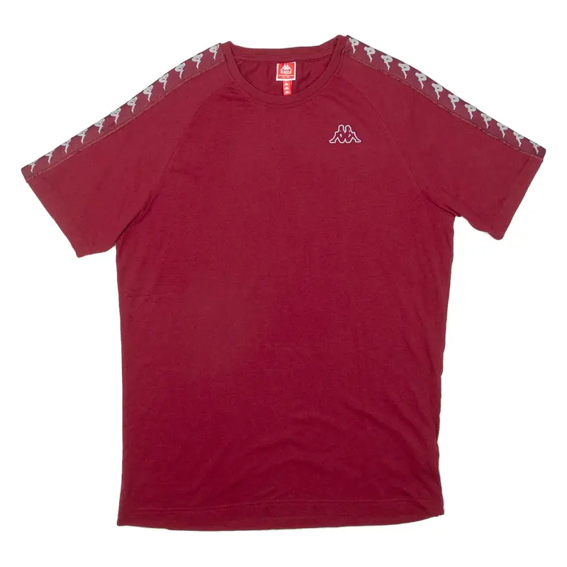 KAPPA Mens T-Shirt Maroon Crew Neck XL