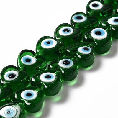 Handmade Evil Eye Lampwork Beads Strands
