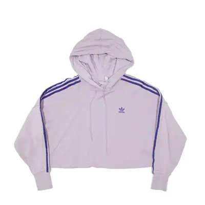 ADIDAS Cropped Purple Hoodie UK 6