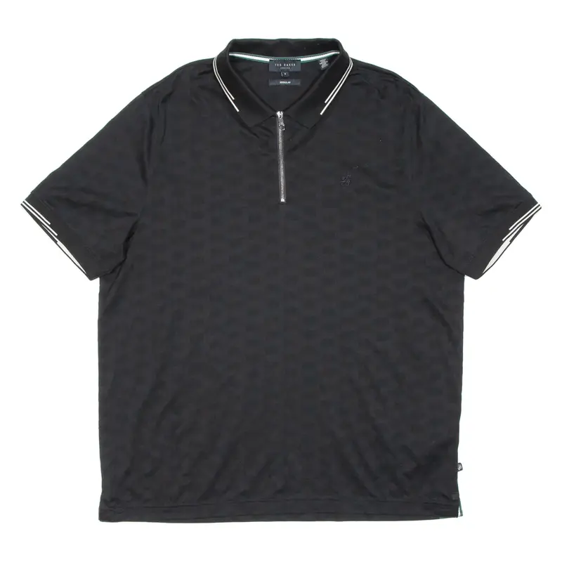 TED BAKER Mens Polo Shirt Black L