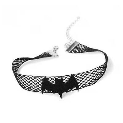 Halloween Themed Cloth Mesh Chocker Necklace for Women