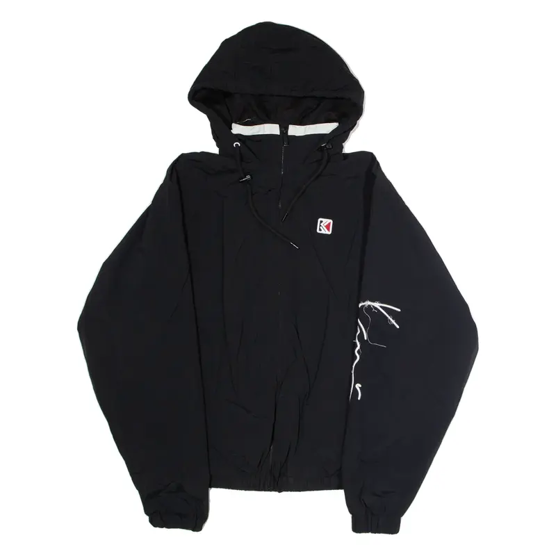 KARL KANI Mens Rain Jacket Black Hooded M