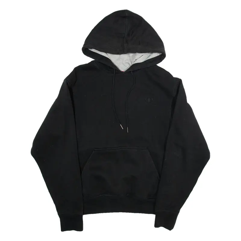 CHAMPION Mens Black Hoodie S