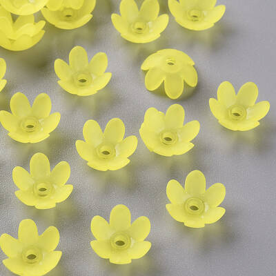 Frosted Acrylic Bead Caps