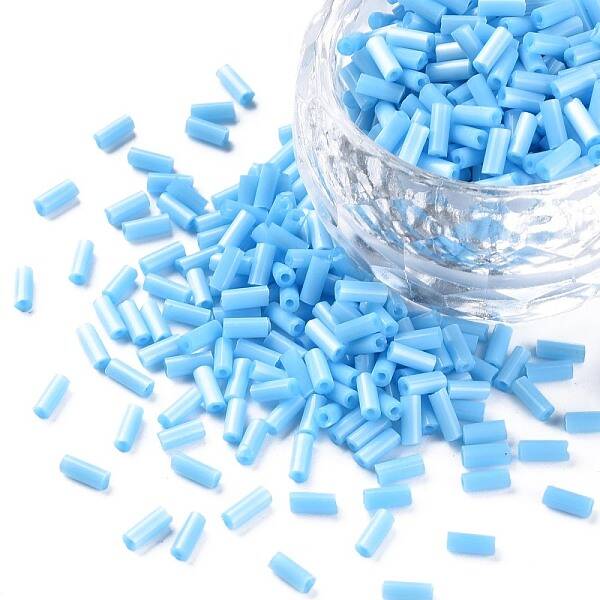 Opaque Colours Glass Bugle Beads