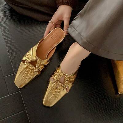 CHIKO Sasha Square Toe Block Heels Clogs/Mules Shoes