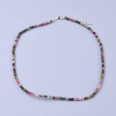 Natural Tourmaline Beaded Necklaces