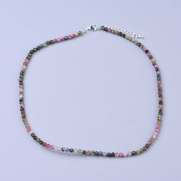 Natural Tourmaline Beaded Necklaces