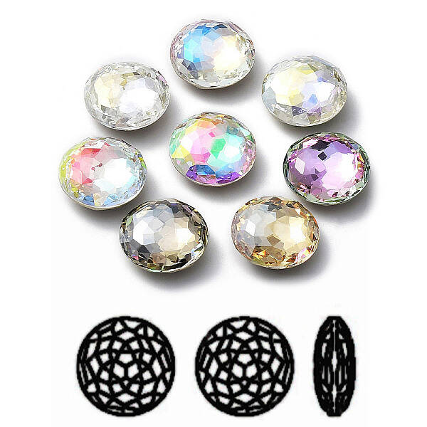 K9 Glass Rhinestone Cabochons