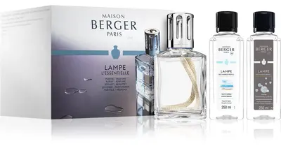 Maison Berger Paris L'essentielle So Neutral gift pack (Cube) Clear Cube catalytic lamp 1 pc + So Neutral catalytic lamp refi...