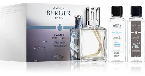 Maison Berger Paris L'essentielle So Neutral gift pack (Cube) Clear Cube catalytic lamp 1 pc + So Neutral catalytic lamp refi...