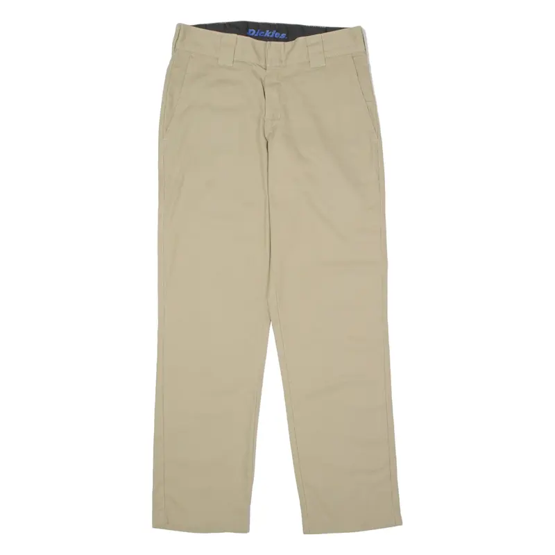 DICKIES Flex Workwear Mens Twill Trousers Beige Slim Tapered W30 L30